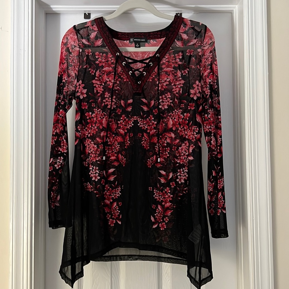 INC Womens sheer blouse